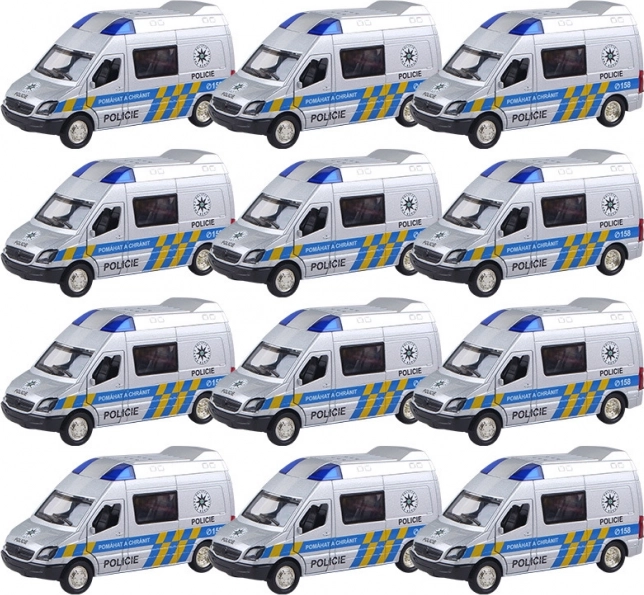 Auto della polizia in metallo con trazione Pull Back