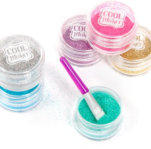 Sei colori brillanti di glitter