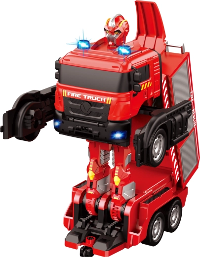 Vera azione dei vigili del fuoco con cannone ad acqua