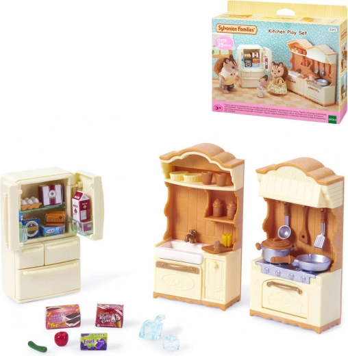 Cucina Sylvanian Families con frigorifero - 37 pezzi