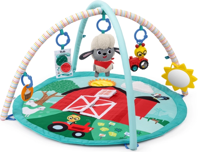 Baby Einstein Tappetino da gioco Happy Harvest Touch & Feel con arco