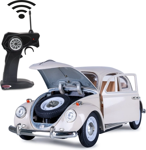 Modello in metallo Jamara RC Volkswagen Beetle 1:18 bianco crema