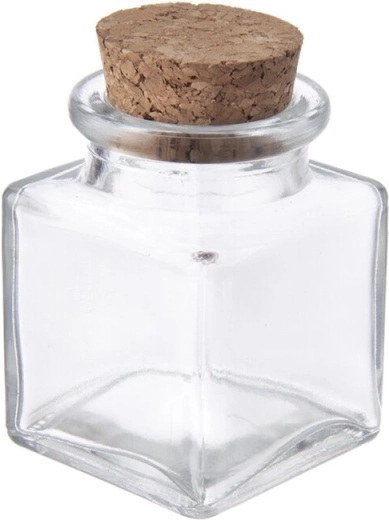 Barattolo in vetro da 50 ml con chiusura in sughero