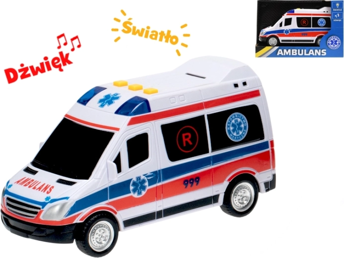 Auto ambulanza con design polacco – volano, luci e suoni