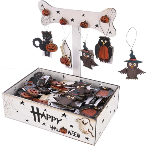 Decorazione in legno da appendere Halloween – 4 varianti