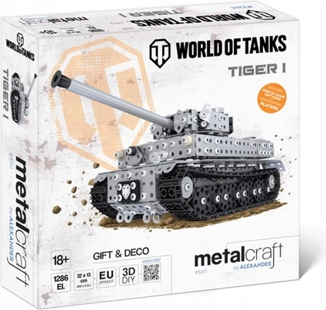 Metalcraft World of Tanks modello in metallo del carro armato Tiger I