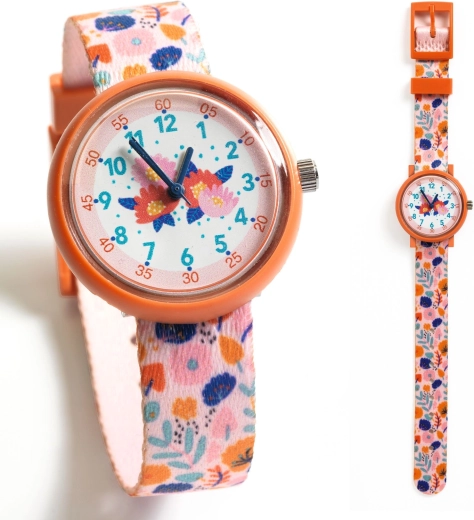 Orologio analogico per bambini Djeco Fiori