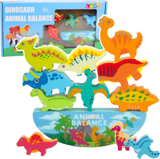 Gioco di equilibrio in legno dinosauri Montessori 12 pezzi