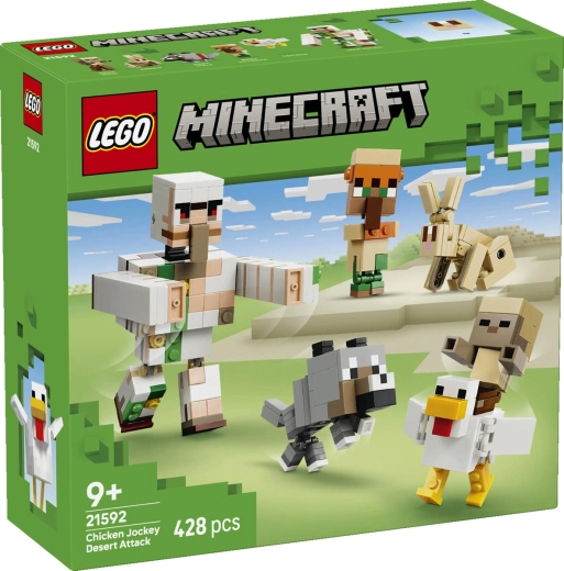 LEGO Minecraft Attacco del cavaliere su gallina nel deserto