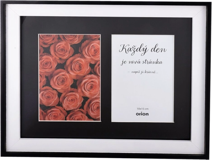 Cornice portafoto in legno per 2 fotografie 10 × 15 cm, nera