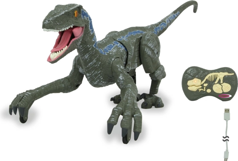 Movimento realistico e ruggito di dinosauro