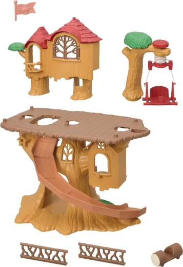 Scivolo e discesa con tronco di legno