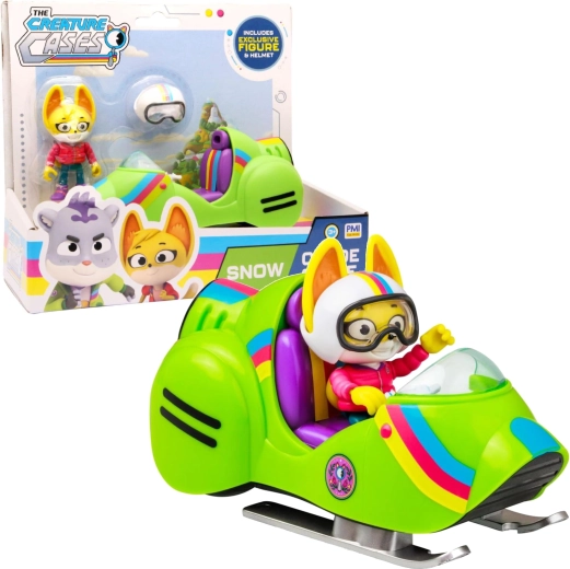 The Creature Cases misteri animali figurina Kit Casey e moto da neve - 1 pezzo