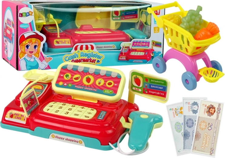 Cassa per bambini con cestino e scanner