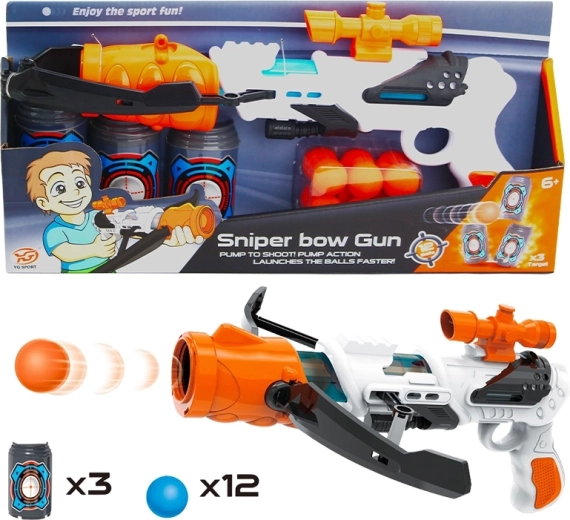 Fucile spara palline in schiuma con mirino per bambini