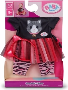 Vestitino BABY born con gattino per bambole da 43 cm