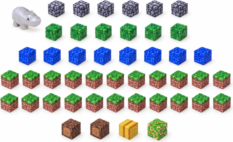 Motivi pixel per costruire paesaggi