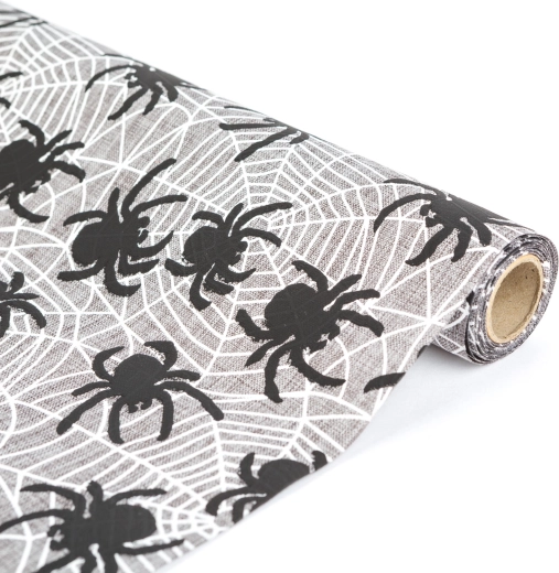 Runner da tavola di Halloween con motivo di ragni 180 × 28 cm