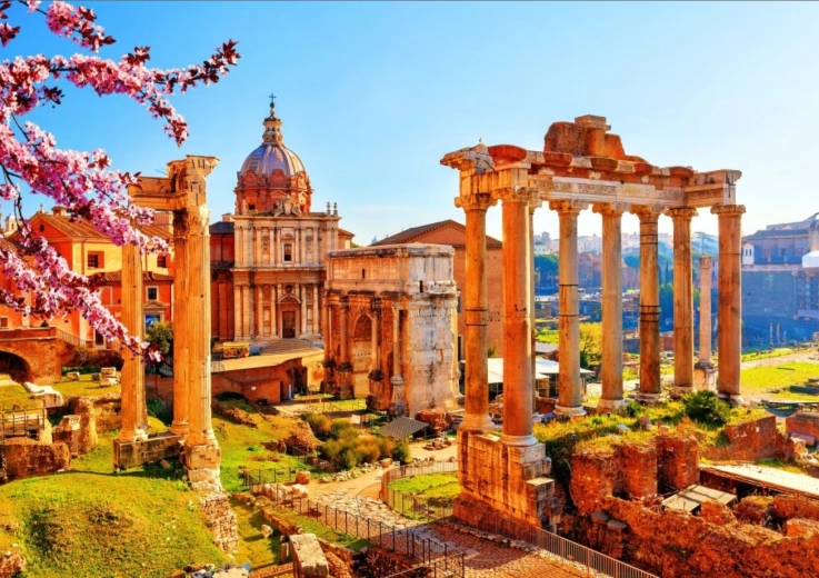 Puzzle Rovine romane in primavera 1000 pezzi BLUEBIRD