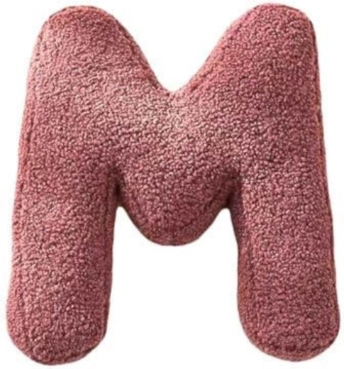 Lettera di peluche M Mealini rosa
