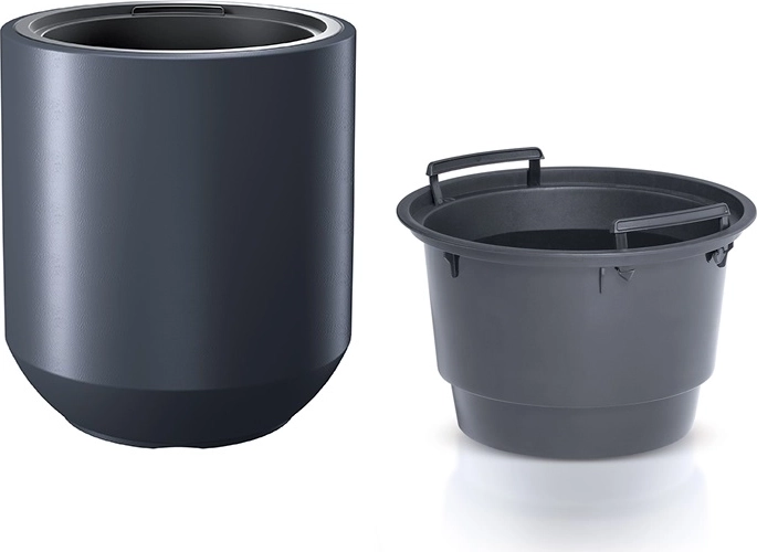 Vaso con inserto HEOS, antracite, diametro 39 cm
