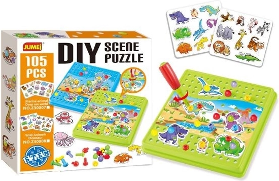 Puzzle da costruzione con cacciavite (animaletti), 105 pezzi - 1 pezzo