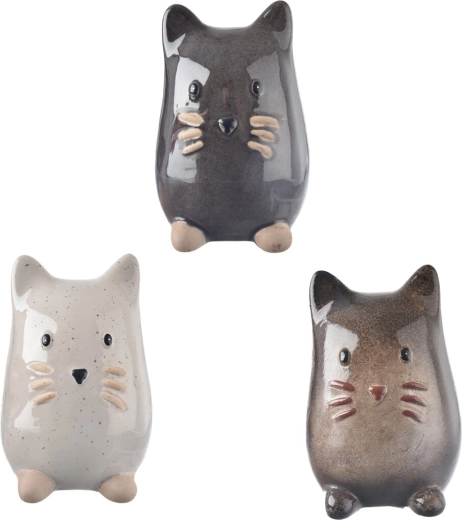 Decorazione in porcellana Gatto 13 cm (3 varianti)