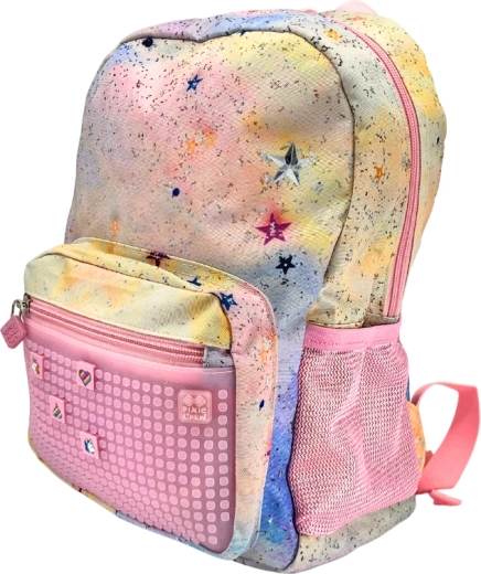 Pixie Crew piccolo zaino rosa con pixel Glitternox