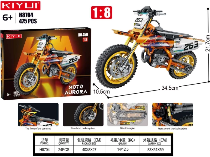 Costruzioni motor cross 475 pezzi