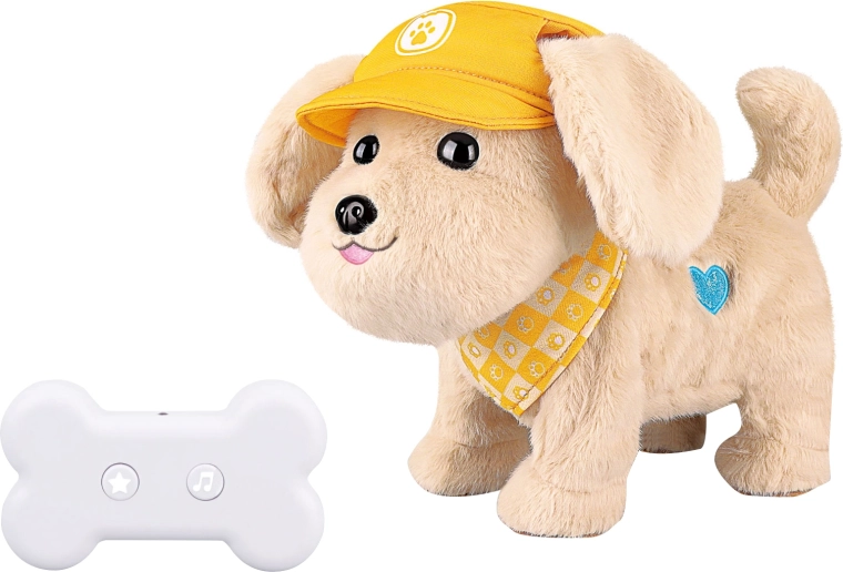 Cane peluche interattivo con telecomando, 27 cm