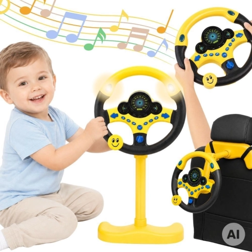 Woopie volante interattivo per bambini con luci giallo - 1 pezzo