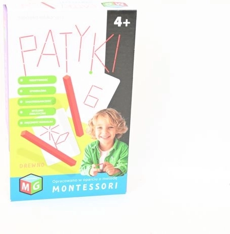 Puzzle educativo Montessori con bastoncini di legno