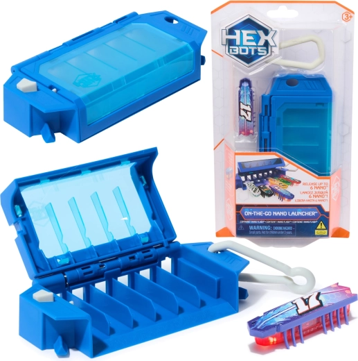 HEX BOTS Nano lanciatore portatile con robot Flash Nano
