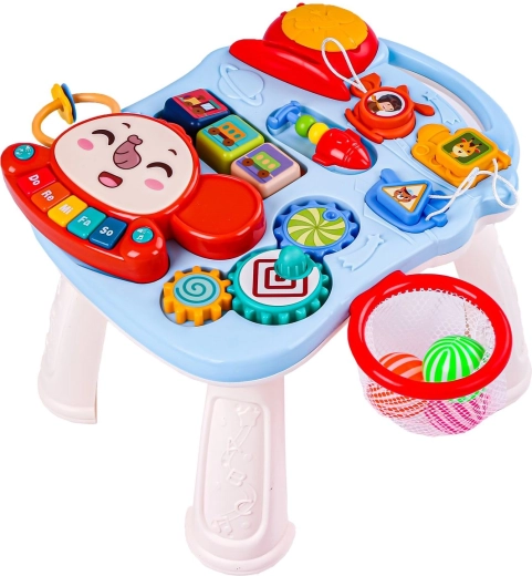 2 in 1: girello e tavolino da gioco con pannello rimovibile