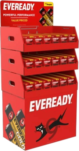 Espositore modulare da pavimento Energizer HK per batterie Eveready