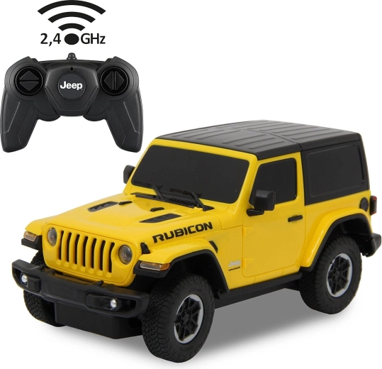 Auto RC Jamara Jeep Wrangler JL 1:24 giallo 2,4 GHz - 1 pezzo