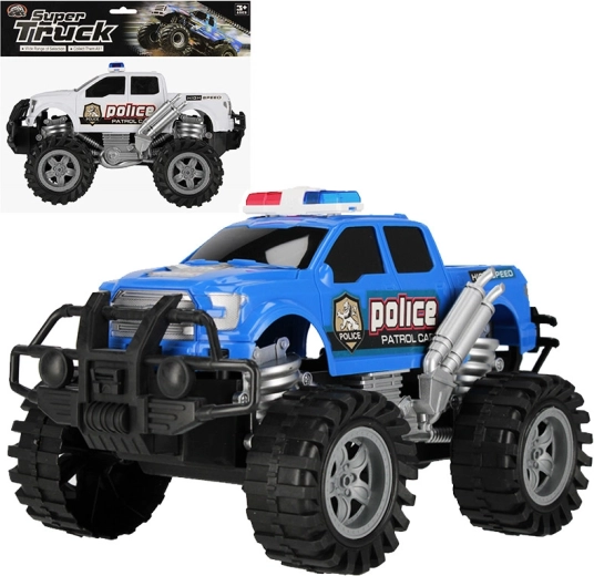 Fuoristrada della polizia con meccanismo pull-back