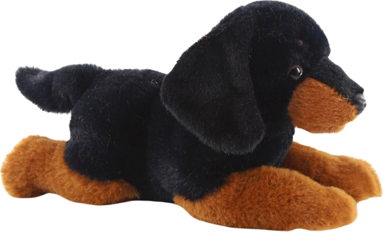 Bassotto di peluche sdraiato 26 cm
