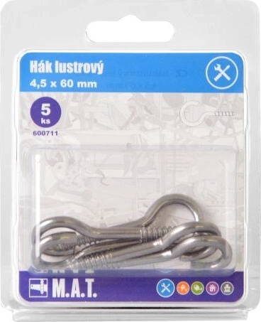 Gancio per lampadario 60 mm lucido (5 pz)