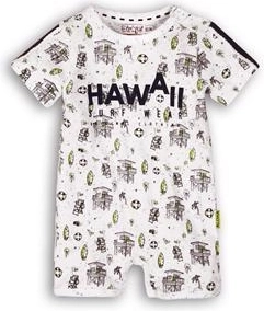 Tutina per bambini Dirkje a maniche corte Bright Lifeguard bianco-blu navy