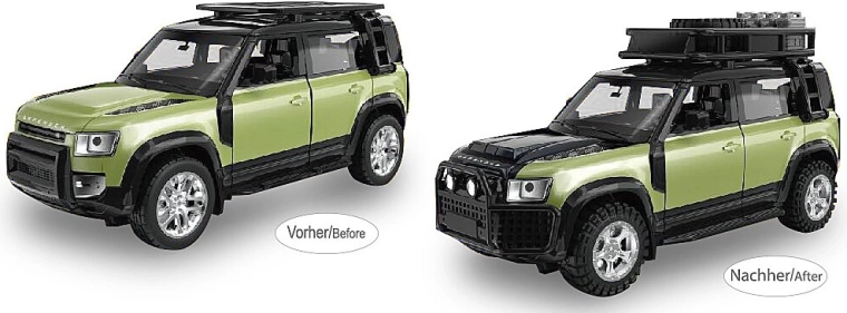 JAMARA Land Rover Defender 110 modello in metallo 1:43 verde