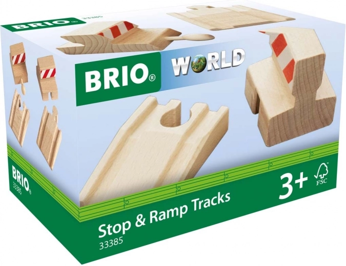 BRIO Stop & Ramp Tracks – binari di arresto e rampe per ferrovie in legno