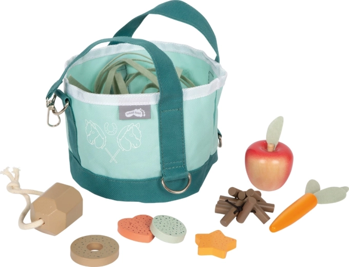 Small foot set per l'alimentazione dei cavalli con borsa