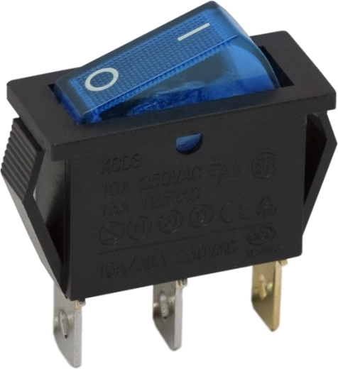 Interruttore a bilanciere con illuminazione LED blu