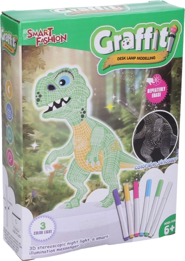 Lampada da disegno con dinosauro, 19 cm
