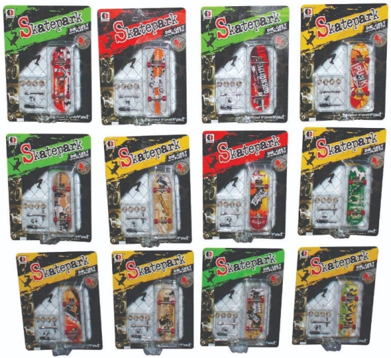 Skatepark fingerboard Sparkys con accessori e ruote di ricambio