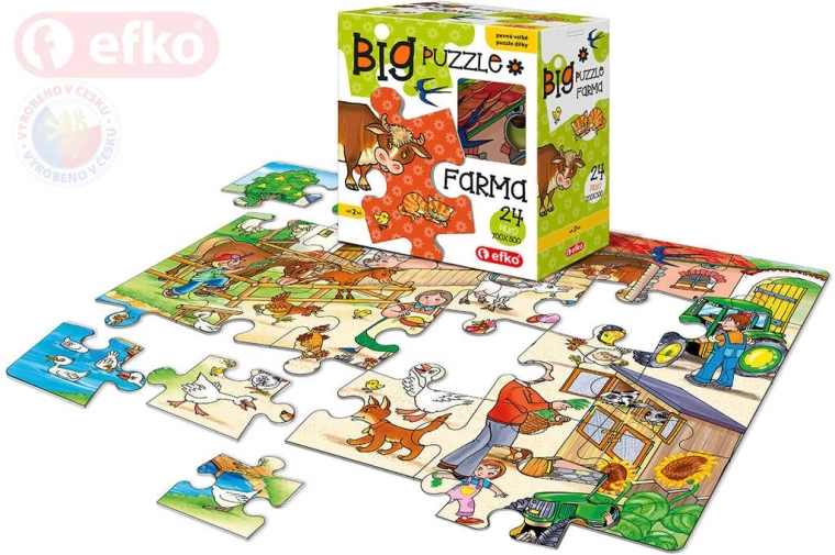Efko puzzle baby big fattoria – pezzi grandi 24 pezzi