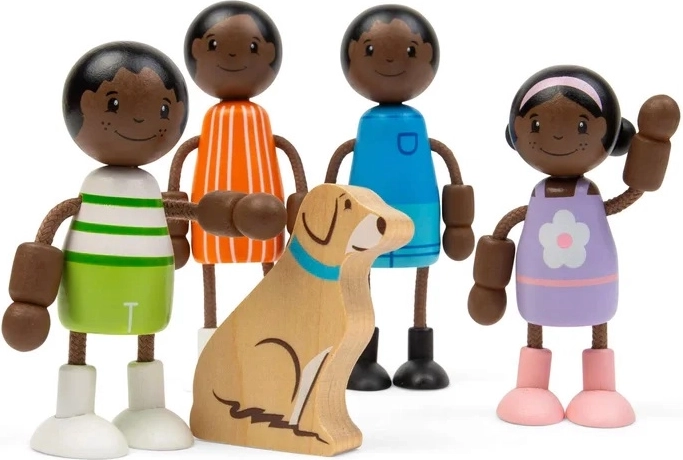 Famiglia e cagnolino per scenari più ricchi