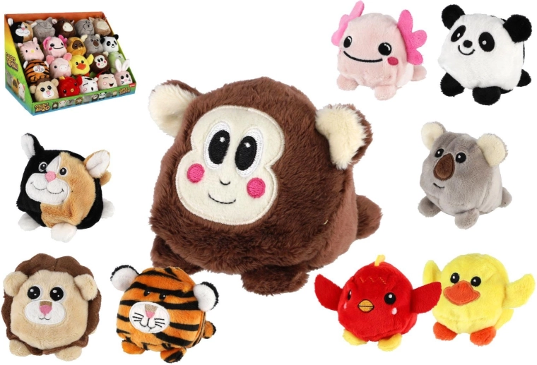 Animaletto di peluche a forma di pallina, 8 cm, assortimento di modelli - 1 pezzo