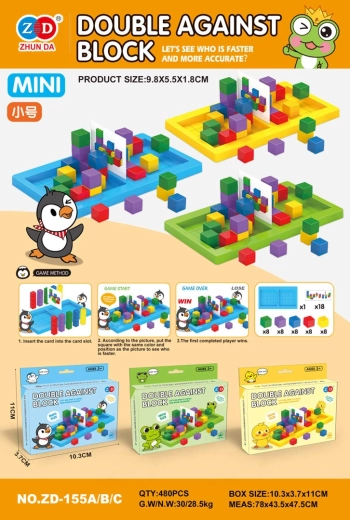 Mini gioco di abilità forme e carte edizione ranocchio